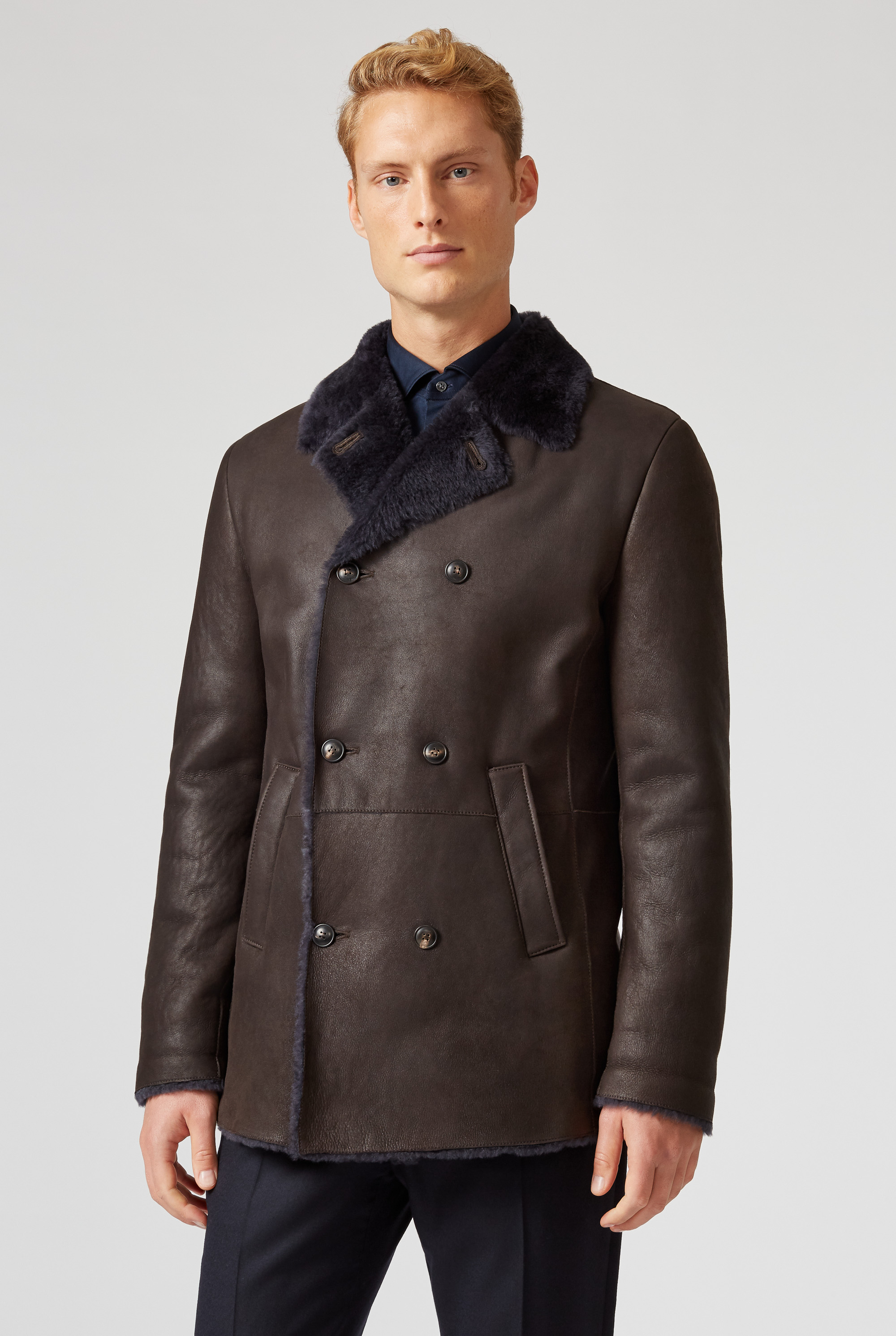 PEA COAT BROWN Pal Zileri | Shop Online