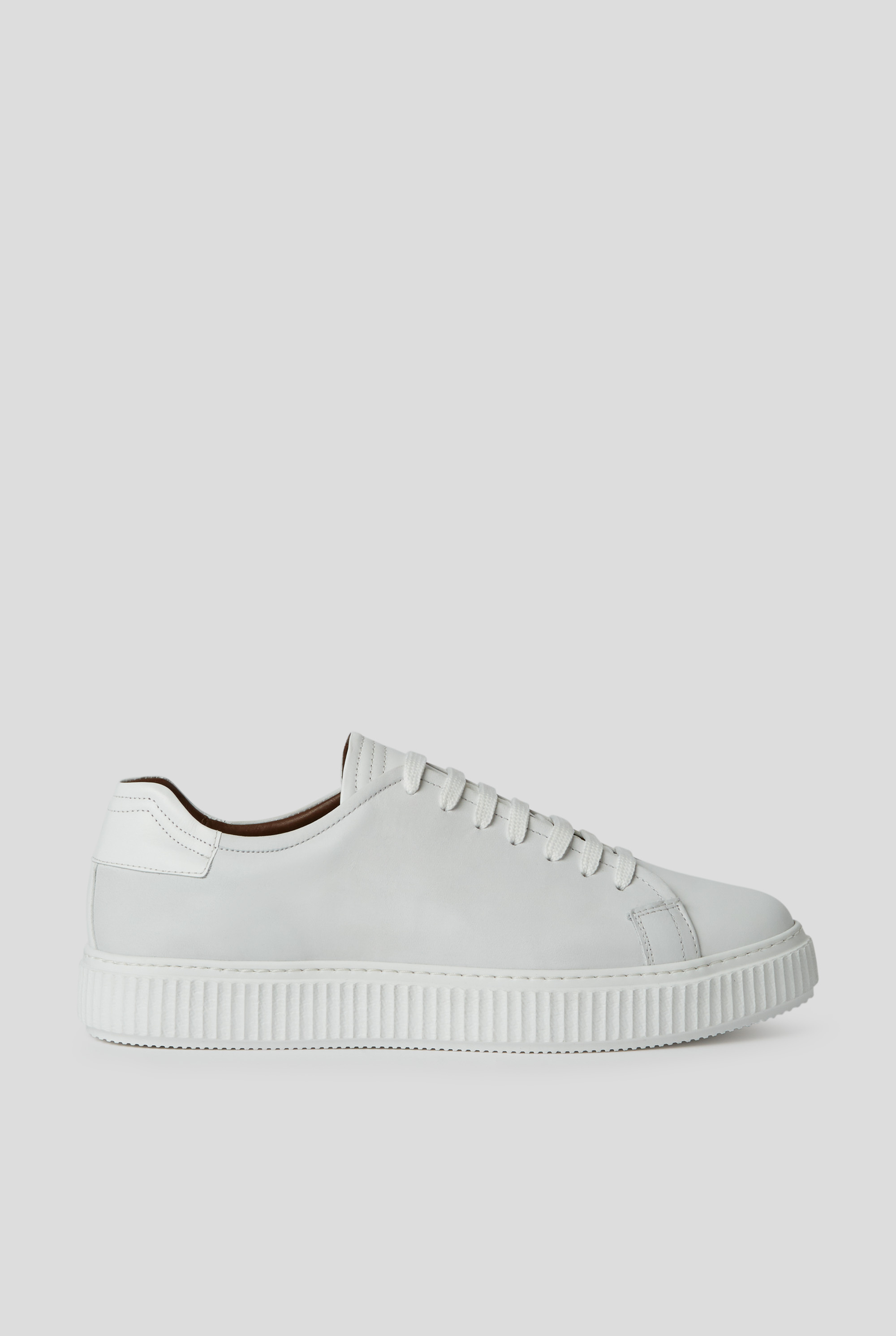 Sneakers in leather and suede with contrasting rubber sole WHITE Pal ...
