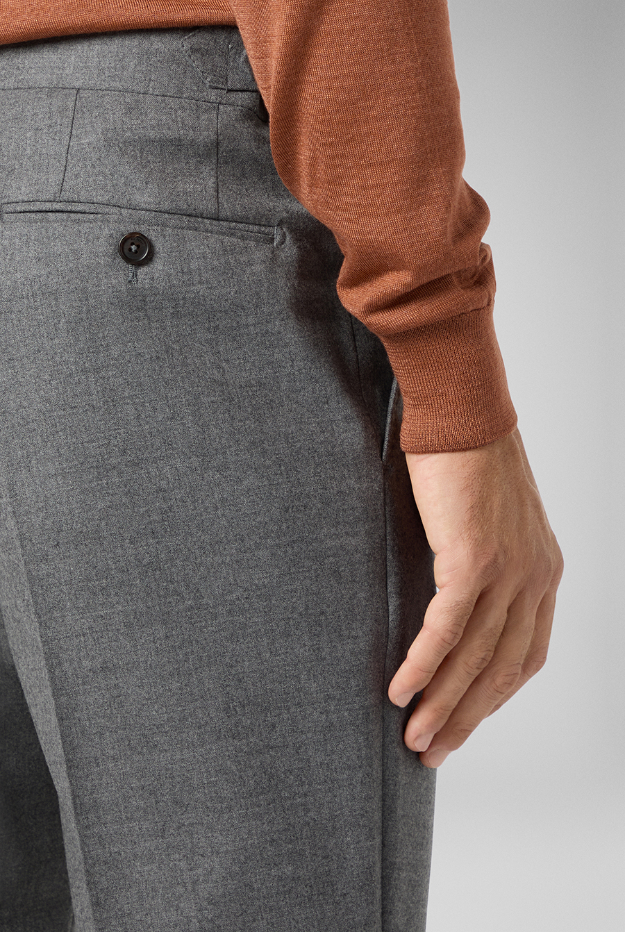 Classic trousers in stretch wool GREY Pal Zileri | Shop Online