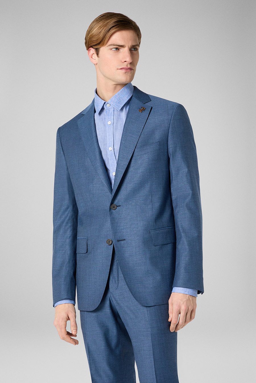 Vicenza suit in wool and stretch viscose LIGHT BLUE Pal Zileri