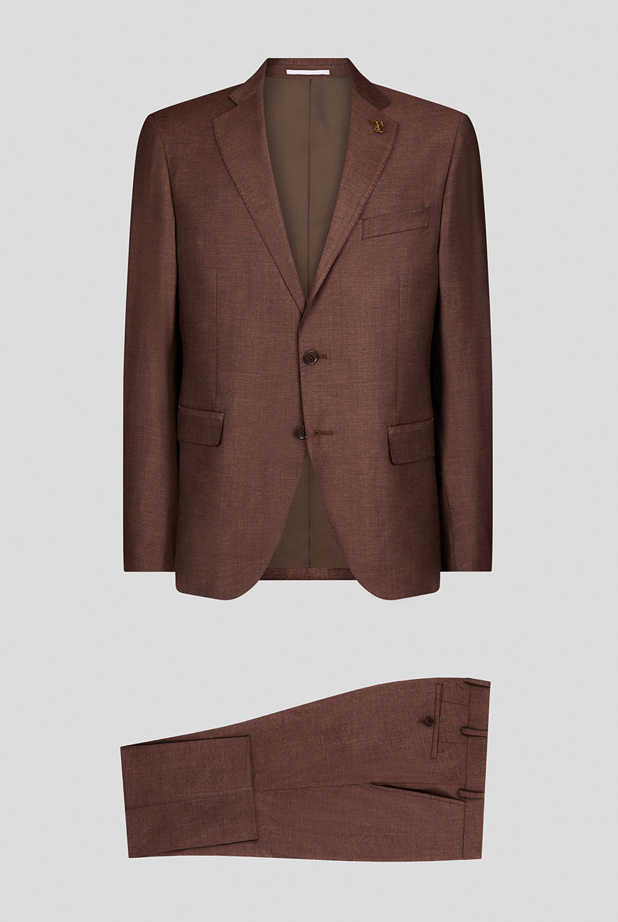 Lord suit in wool and stretch viscose BROWN Pal Zileri | Shop Online