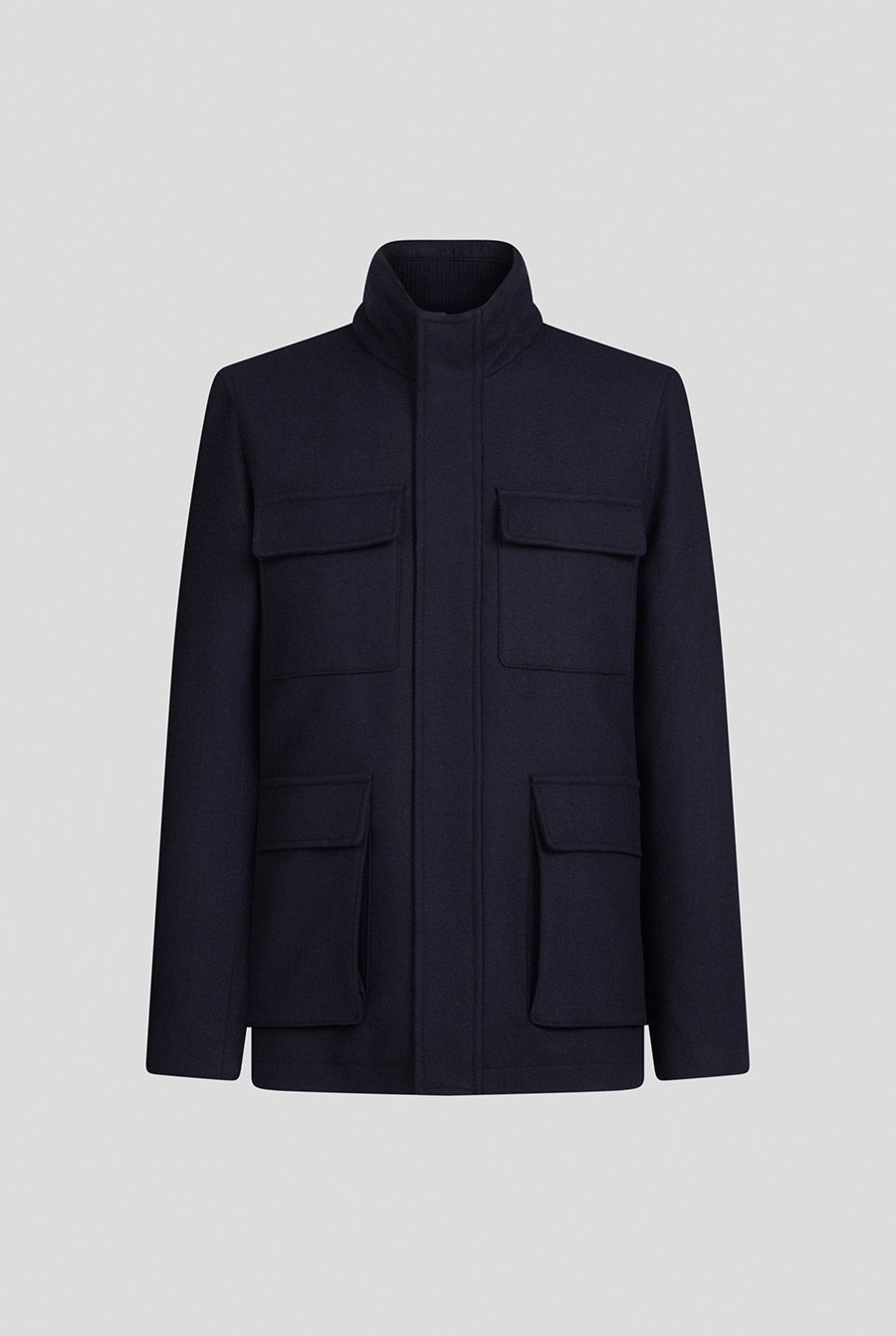 Field jacket in technical wool water repellent BLUE NAVY Pal Zileri ...