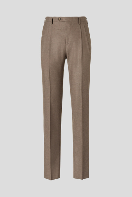 Double pleat trousers in stretch wool - Clothing | Pal Zileri shop online