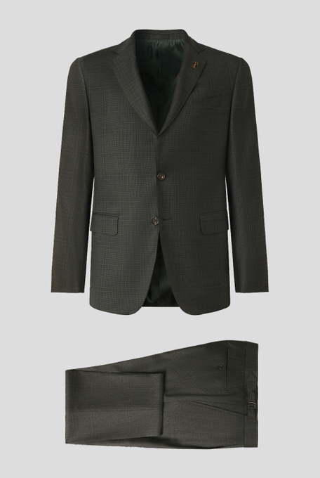 Tailored 2 pieces suit in natural stretch wool with Prince of wales motif - SALE | Pal Zileri shop online