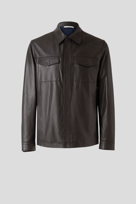 Leather overshirt with slight padding - Leather Jackets | Pal Zileri shop online