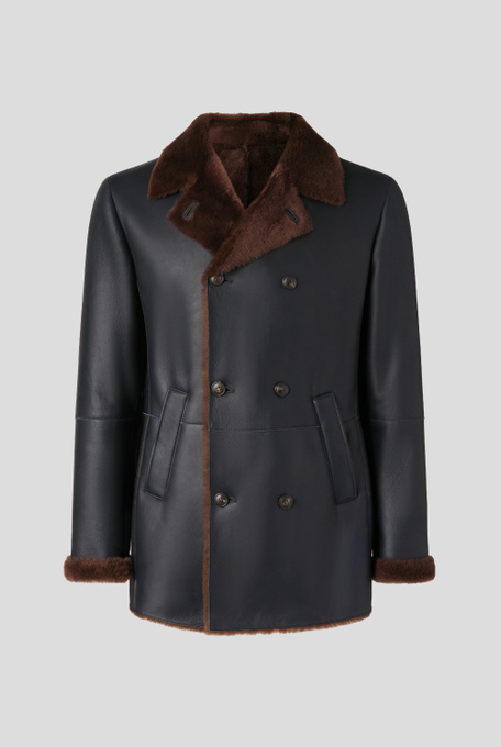 Shearling Pea Coat with contrasting details - Leather Jackets | Pal Zileri shop online