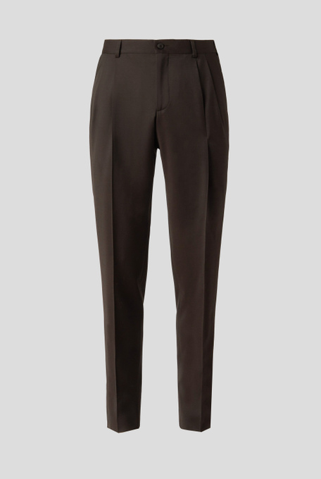 Double pleat stretch wool trousers - Formal trousers | Pal Zileri shop online