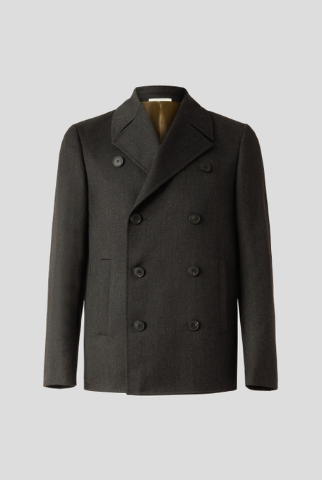 Pea coat in technical wool with gabardine effect - Coats | Pal Zileri shop online