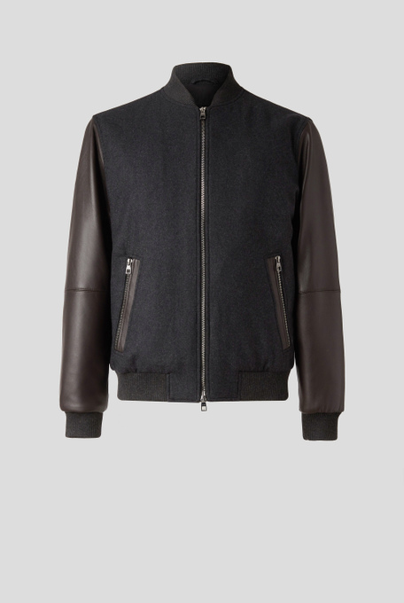 Wool bomber with leather sleeves - Outerwear | Pal Zileri shop online