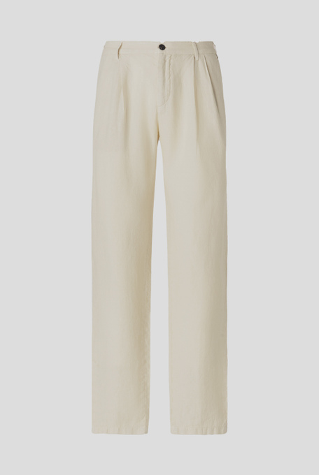 Garment dyed linen trousers - Casual trousers | Pal Zileri shop online