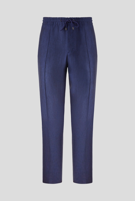 Drawstring trousers in pure linen - Trousers | Pal Zileri shop online