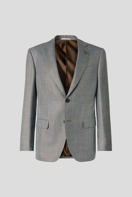 Tailored pied-de-poule blazer in wool, silk and linen - Suits and blazers | Pal Zileri shop online