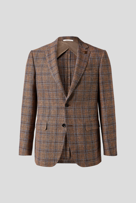 Vicenza blazer in linen, wool and cotton with Prince of Wales motif - Blazers and Waistcoats | Pal Zileri shop online