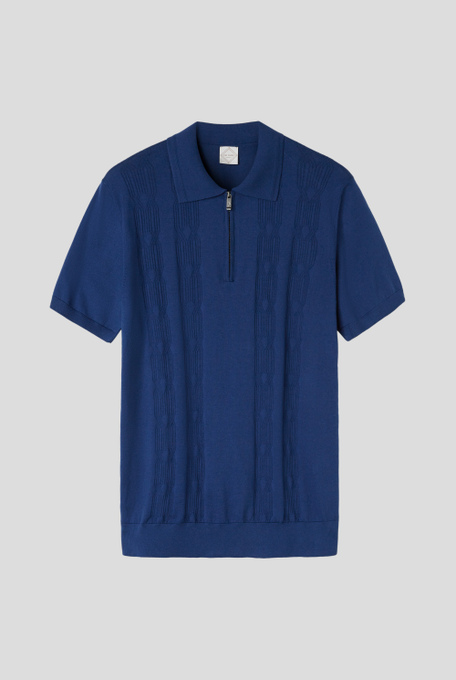 Polo in maglia di seta e cotone con zip - T-Shirt e Polo | Pal Zileri shop online