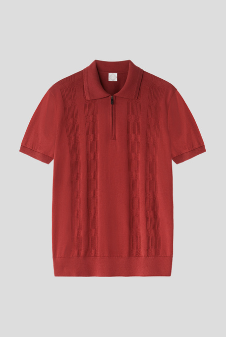 Polo in maglia di seta e cotone con zip - T-Shirt e Polo | Pal Zileri shop online