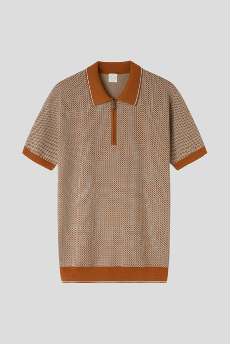 Polo in maglia con motivo jacquard - T-Shirt e Polo | Pal Zileri shop online