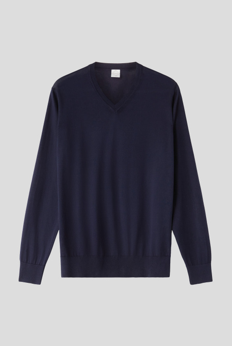 V-neck in silk and cotton - Sweatshirts | Pal Zileri shop online