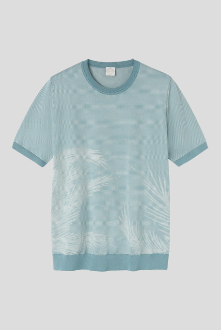 T-shirt in Maglia di cotone con motivo Jacquard - Felpe e maglie | Pal Zileri shop online