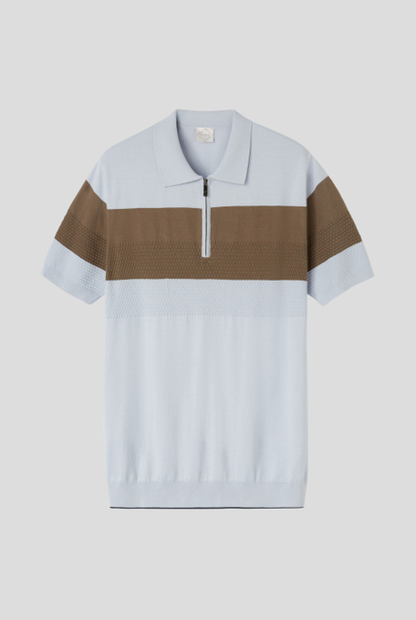 Knitted cotton polo with zip - Polo | Pal Zileri shop online
