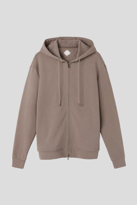 Zipped fleece hoodie | Pal Zileri shop online