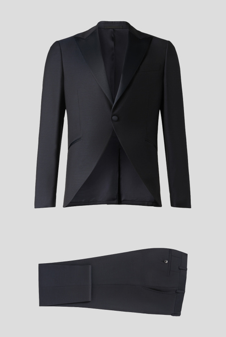 Tuxedo with satin details and micro jacquard effect - Suits and blazers | Pal Zileri shop online