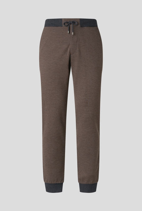 Pantaloni in felpa in cotone jacquard - Pantaloni | Pal Zileri shop online