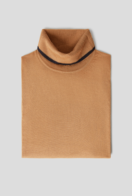 Turtleneck in wool and silk with details - Sweaters | Pal Zileri shop online