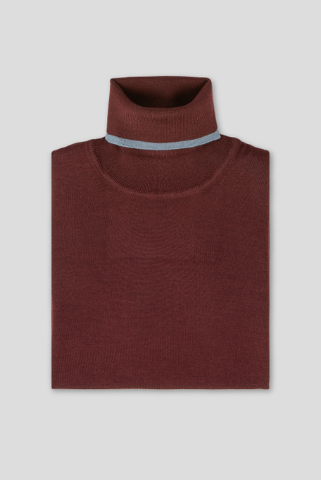 Turtleneck in wool and silk with details - Clothing | Pal Zileri shop online