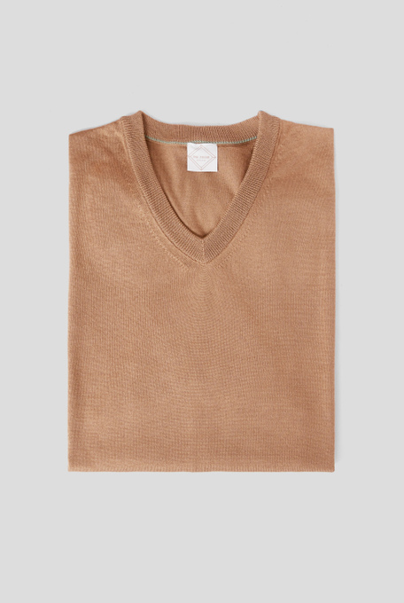 V-neck in wool and silk - Sweaters | Pal Zileri shop online