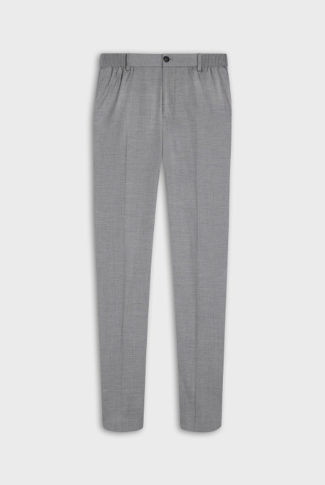 Trousers in wool and viscose with side elastic bands - Trousers | Pal Zileri shop online