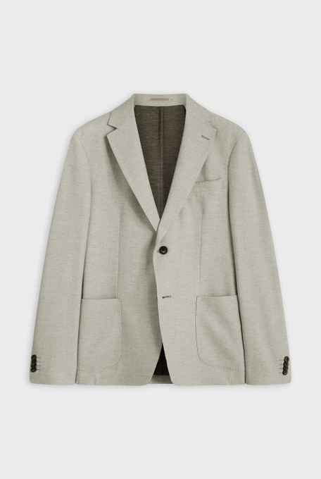 Printed chevron jersey jacket | Pal Zileri shop online
