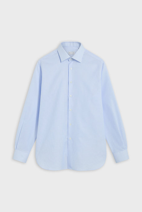 Pure cotton shirt Milano collar with micro pattern - Craft attitude | Pal Zileri shop online