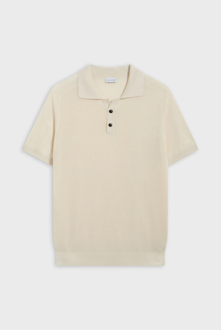 Knitted polo with raglan sleeves in silk and cotton - Polo | Pal Zileri shop online