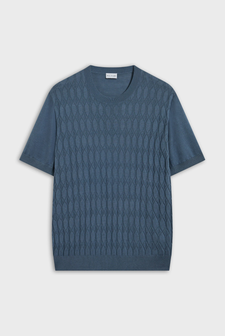 Knitted tshirt in silk and cotton - Craft attitude | Pal Zileri shop online