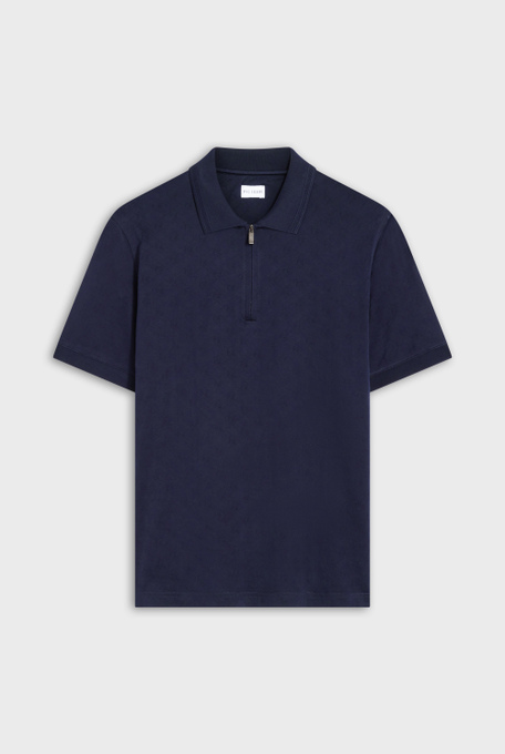 Polo with jacquard PZ all over - Polo | Pal Zileri shop online
