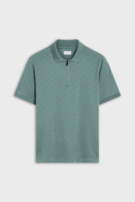 Polo with jacquard PZ all over - Polo | Pal Zileri shop online