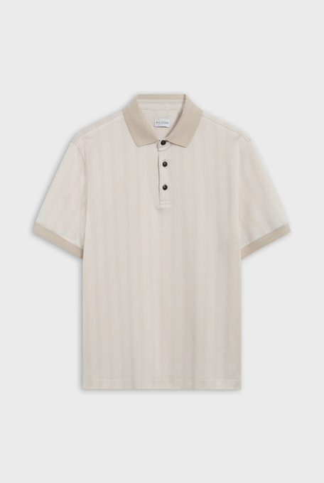 Jersey polo in jacquard cotton - Polo | Pal Zileri shop online