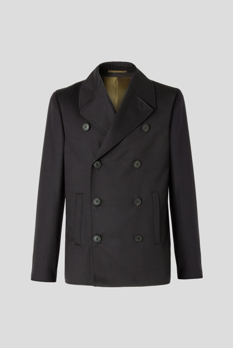 Pea coat in technical wool with gabardine effect - Outerwear | Pal Zileri shop online