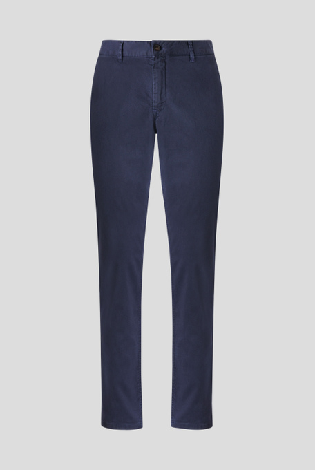 Garment-dyed chino trousers slim fit - Trousers | Pal Zileri shop online