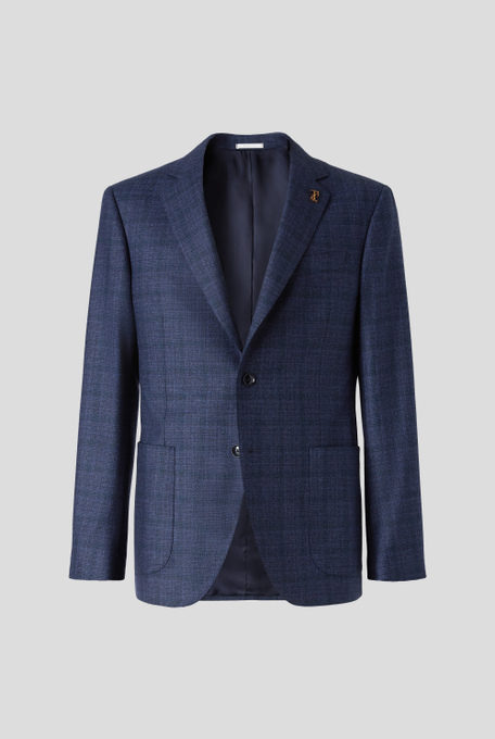 Key blazer in stretch wool with geometrical micro-pattern - Blazers and Waistcoats | Pal Zileri shop online