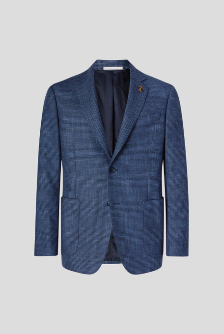 Key blazer in wool, bamboo and cashmere with Pied de Poule motif - Blazers | Pal Zileri shop online