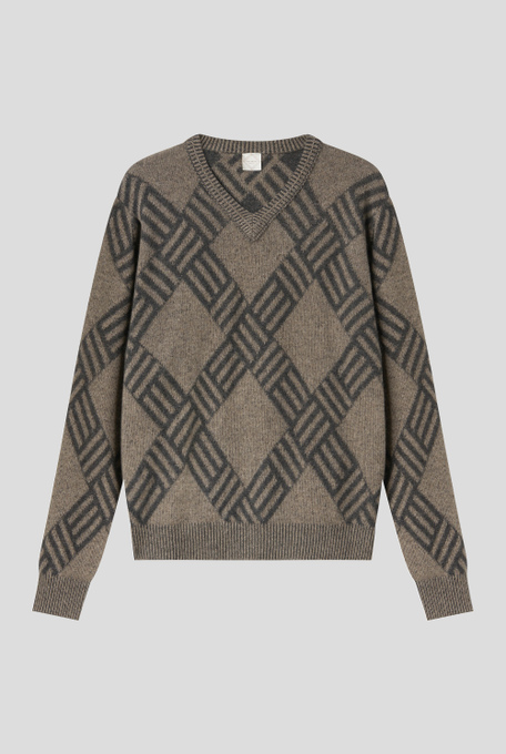 V-neck jacquard - Knitwear | Pal Zileri shop online