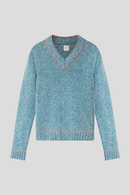 V-neck in mixed wool and alpaca - Sweaters | Pal Zileri shop online