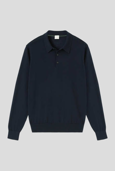 Long-sleeves polo in wool with buttons - T-Shirts and Polo Shirts | Pal Zileri shop online