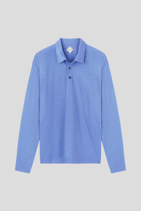 Long-sleeves polo in tencel and wool - SALE - Clothing | Pal Zileri shop online