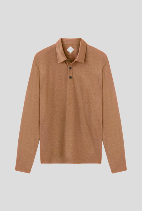 Long-sleeves polo in tencel and wool - SALE | Pal Zileri shop online