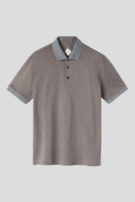 Short-sleeves polo in jersey cotton jacquard - promo rule | Pal Zileri shop online