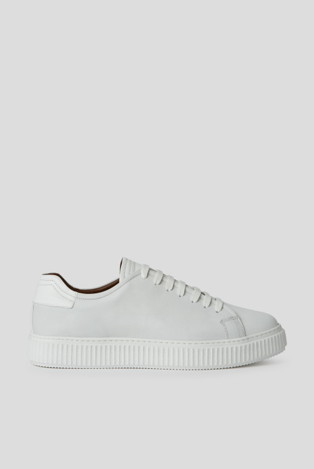 Sneakers in leather and suede with contrasting rubber sole - essentials | Pal Zileri shop online