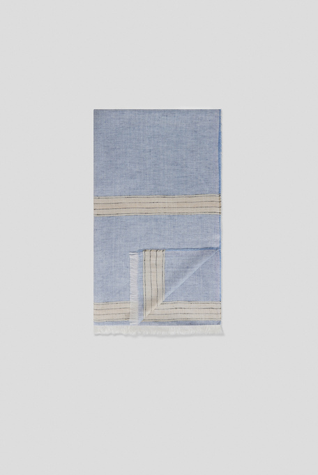 Striped scarf in linen, modal and silk - Highlights | Pal Zileri shop online