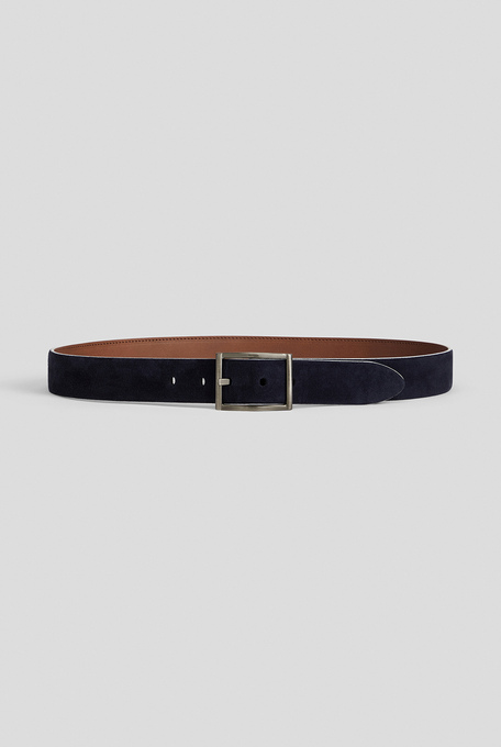 Suede belt with ruthenium buckle - Leather Goods | Pal Zileri shop online